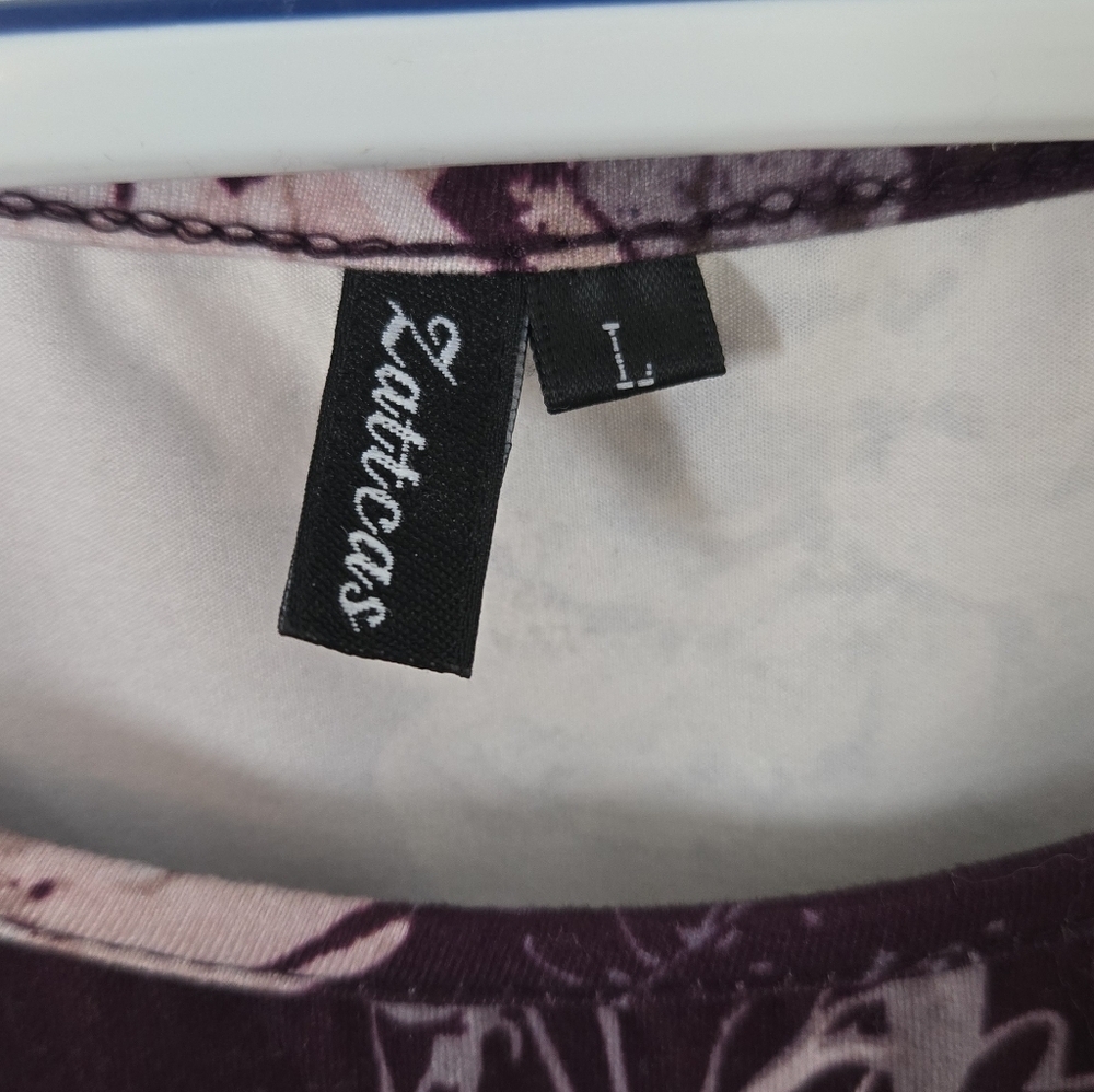 Zattcas | Maroon Floral Tank Maxi Dress Size Large - Picture 5 of 6